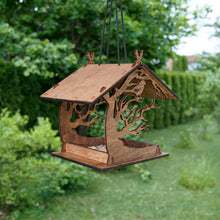 Load image into Gallery viewer, Wooden bird feeder &quot;Sitting Bird&quot;