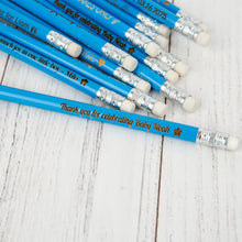 Load image into Gallery viewer, Blue Wooden HB Pencils with Eraser, High-Quality Writing Tool, Ideal Gift for Students and Artists