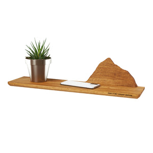 Wooden Mountain Wall Shelf, Nature-Inspired Floating Shelf for Nursery or Cabin