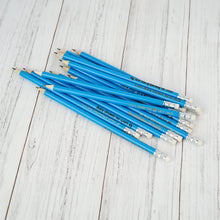 Load image into Gallery viewer, Blue Wooden HB Pencils with Eraser, High-Quality Writing Tool, Ideal Gift for Students and Artists