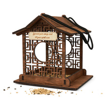 Load image into Gallery viewer, Personalized Wooden Bird Feeder, Decorative Hanging Feeder for Gardens and Outdoor Spaces