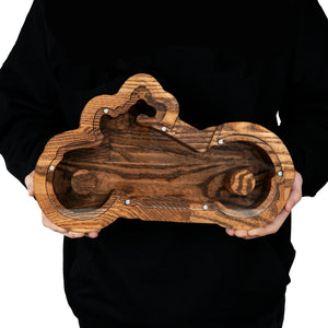 Motorcycle shaped piggy bank, Wooden Money Box