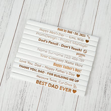 Load image into Gallery viewer, Customizable White Carpenter Pencil, Durable, Practical Gift for Dads &amp; Craftsmen