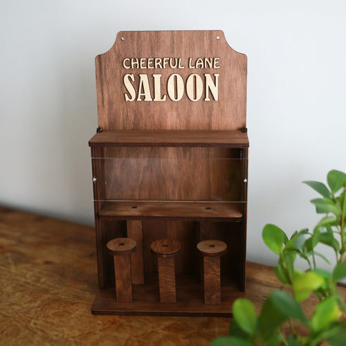 Handcrafted Wooden “Saloon” Bird Feeder, Fully Assembled Rustic Garden Feeder, Ideal Gift for Birdwatching and Outdoor Spaces