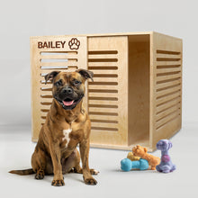 Load image into Gallery viewer, Personalized wooden dog house