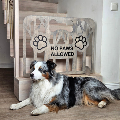Portable Wooden Dog Stopper Gate for Indoor Use with Customizable Options