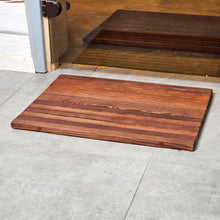 Load image into Gallery viewer, Personalized Wooden Shower Mat for Indoor &amp; Outdoor Use , Solid Thermo Ash Wood Bath Mat for Sauna &amp; Spa