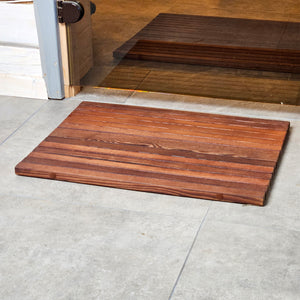 Personalized Wooden Shower Mat for Indoor & Outdoor Use , Solid Thermo Ash Wood Bath Mat for Sauna & Spa