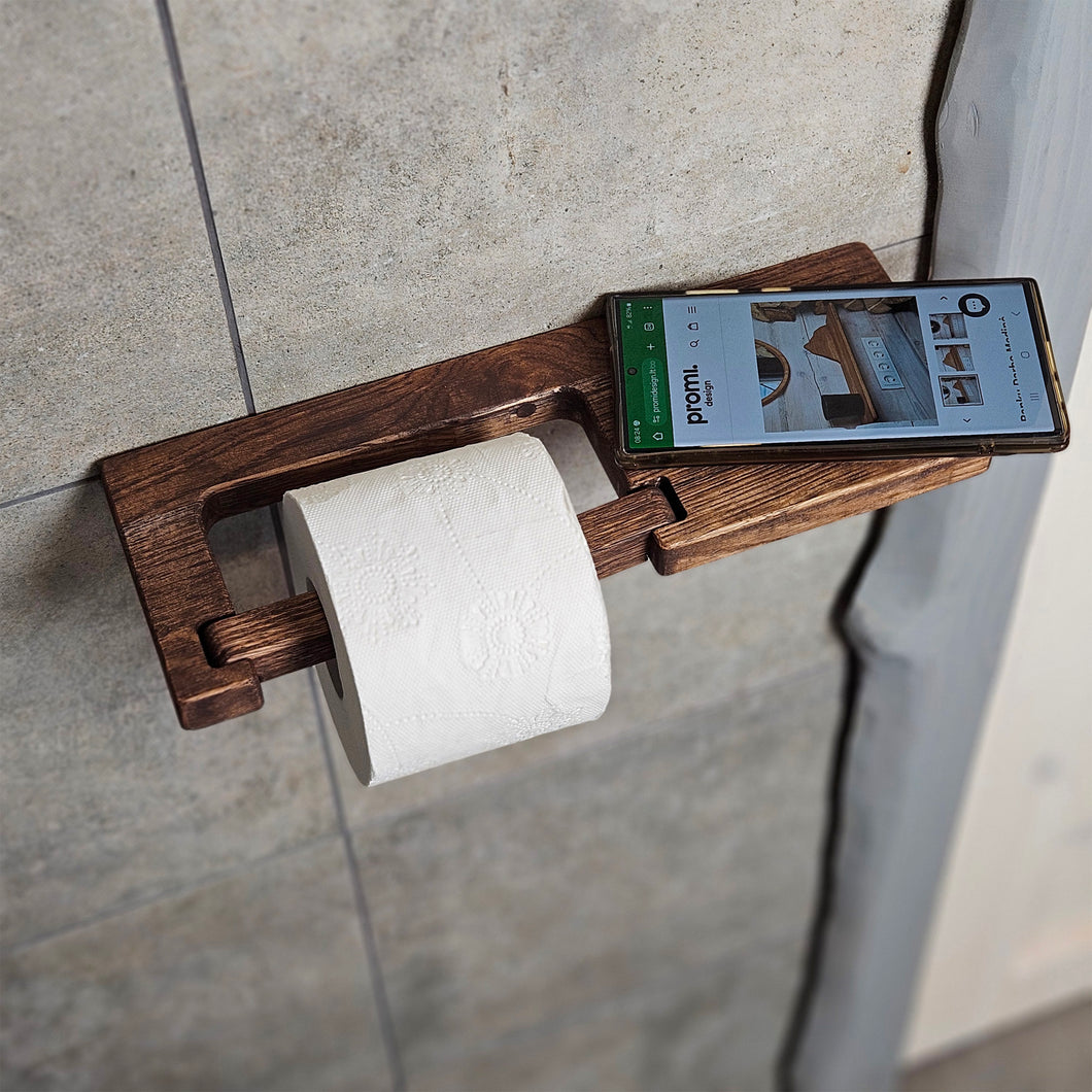 Modern Minimalist Wall-Mounted Toilet Paper Holder for Small and Contemporary Bathrooms