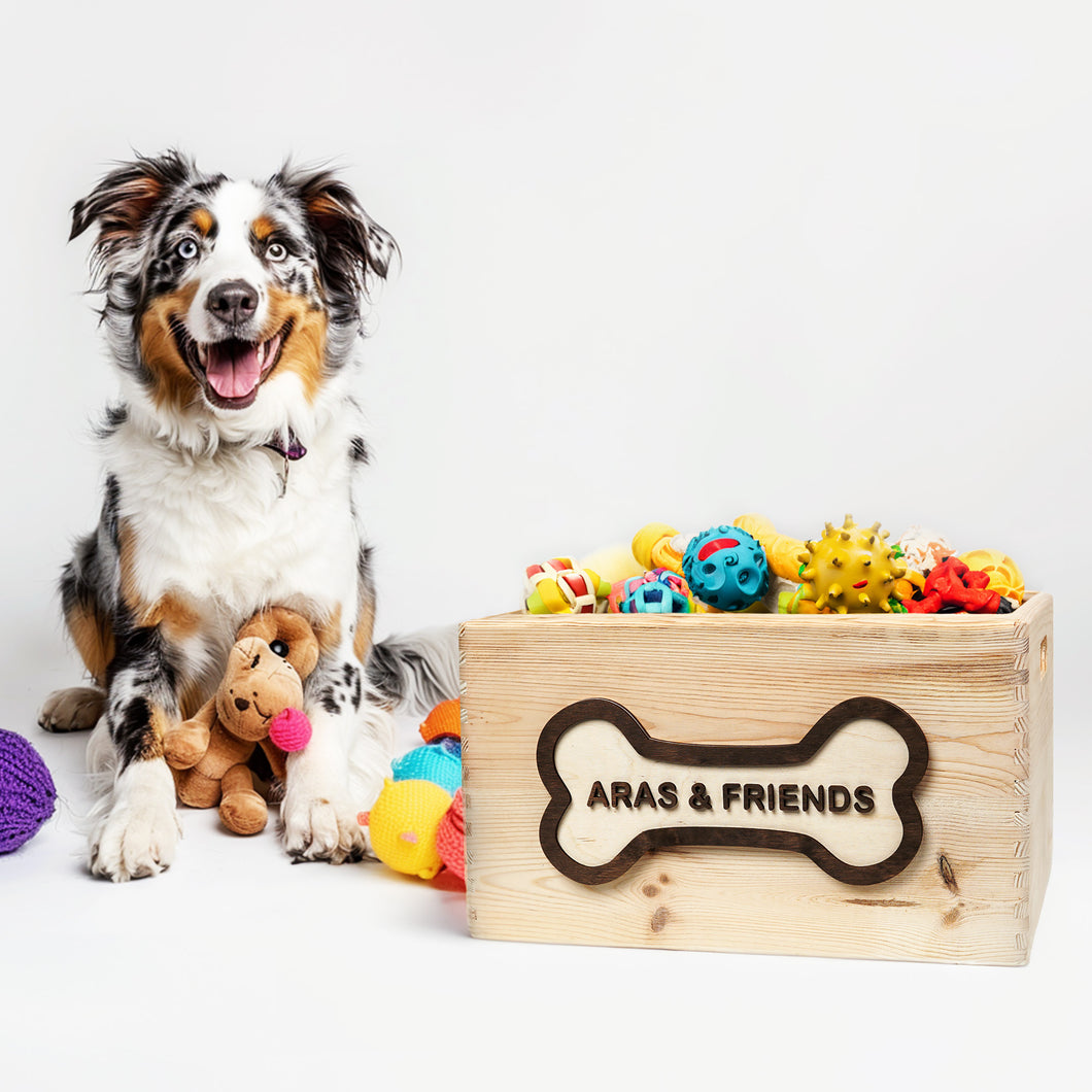 Dog Toy Storage Box, Gift for Dog Lovers