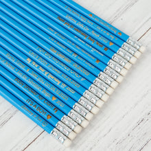 Load image into Gallery viewer, Blue Wooden HB Pencils with Eraser, High-Quality Writing Tool, Ideal Gift for Students and Artists