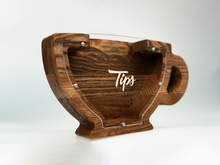 Load image into Gallery viewer, Wooden Piggy Bank Cup (L, Brown, Engraving)