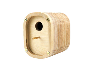 Wooden Bird House "Layered Wood"