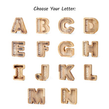 Load image into Gallery viewer, Wooden Piggy Bank Letter  (Large, A-Z, Engraving)