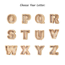 Load image into Gallery viewer, Wooden Piggy Bank Letter  (Large, A-Z, Engraving)