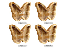 Load image into Gallery viewer, Wooden Piggy Bank Butterfly (M, Brown, Engraving)