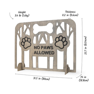 Portable Wooden Dog Stopper Gate for Indoor Use with Customizable Options