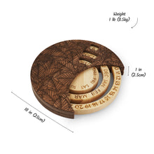 Load image into Gallery viewer, Handmade Wooden Wall Calendar for Gifting, Engraved Round Calendar for Home and Office Decor