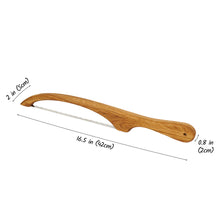 Load image into Gallery viewer, Personalized Sourdough Knife with Oak Handle, Handmade Bread Knife for Bakers, Perfect Kitchen Gift