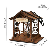 Load image into Gallery viewer, Personalized Wooden Bird Feeder, Decorative Hanging Feeder for Gardens and Outdoor Spaces