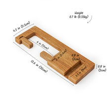 Load image into Gallery viewer, Wall-Mounted Wooden Toilet Paper Holder with Shelf and Phone Slot, Bathroom Accessory