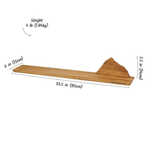 Wooden Shelf with Mountain Design, Functional Storage and Unique Decoration for Modern and Rustic Spaces