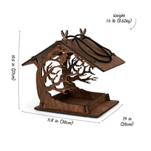 Load image into Gallery viewer, Wooden bird feeder &quot;Sitting Bird&quot;