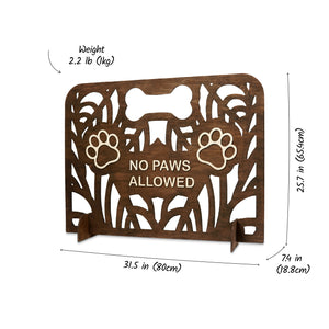 Custom Wood Dog Stopper, Freestanding Divider for Home Spaces