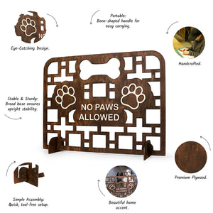 Custom Wooden Dog Gate, Easy-to-Move, Freestanding Barrier for Doorways, Stairways and Hallways