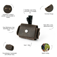 Load image into Gallery viewer, Dog Poop Bag Leather Holder