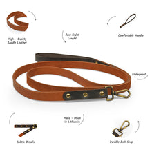 Load image into Gallery viewer, Personalized leather dog leash