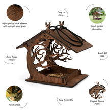 Load image into Gallery viewer, Wooden bird feeder &quot;Sitting Bird&quot;