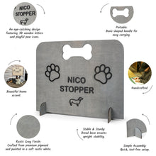 Load image into Gallery viewer, Handcrafted Wood Pet Blocker for Room Entrances &amp; Open Areas, No-Drill Dog Barrier Gate for Quick Setup in Any Home