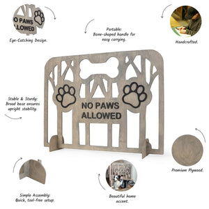 Portable Wooden Dog Stopper Gate for Indoor Use with Customizable Options