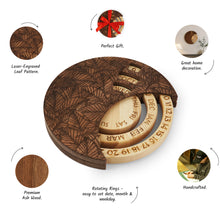 Load image into Gallery viewer, Handmade Wooden Wall Calendar for Gifting, Engraved Round Calendar for Home and Office Decor