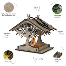 Load image into Gallery viewer, Durable Wooden Bird Feeder for Attracting Wild Birds, Birdwatching, and Garden Decor