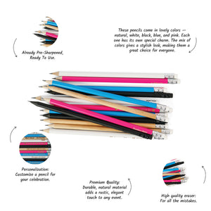 Personalized Wooden HD Pencils, Custom Engraved Pencils for School, Office Gifts, Event Favors, Teacher Appreciation Gift
