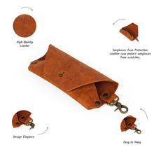 Load image into Gallery viewer, Saddle Leather Sunglasses Case