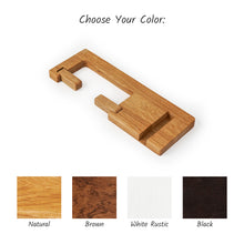 Load image into Gallery viewer, Wall-Mounted Wooden Toilet Paper Holder with Shelf and Phone Slot, Bathroom Accessory