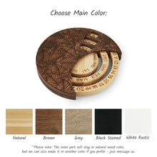 Load image into Gallery viewer, Handmade Wooden Wall Calendar for Gifting, Engraved Round Calendar for Home and Office Decor