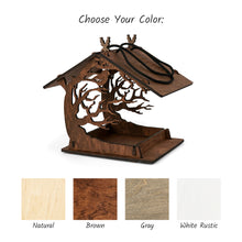 Load image into Gallery viewer, Wooden bird feeder &quot;Sitting Bird&quot;