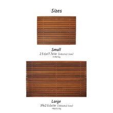 Load image into Gallery viewer, Personalized Wooden Shower Mat for Indoor &amp; Outdoor Use , Solid Thermo Ash Wood Bath Mat for Sauna &amp; Spa