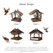 Load image into Gallery viewer, Durable Wooden Bird Feeder for Attracting Wild Birds, Birdwatching, and Garden Decor