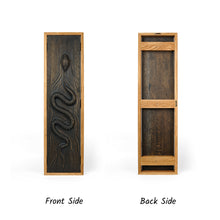 Load image into Gallery viewer, 3D Wooden Snake Wall Art, Oak Serpent Relief Sculpture with Detailed Carving for Home Decor, Gift Ideas, and Wall Displays