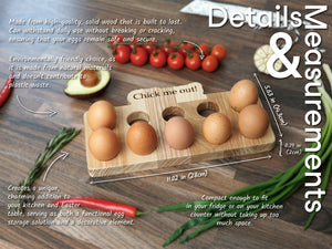 Wooden Tray For Chicken Eggs (3 colors)