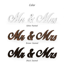 Load image into Gallery viewer, Mr &amp; Mrs Wood Table Signs for Wedding, Farmhouse Wedding Décor, Sweetheart Table Signage, Rustic Party Decorations