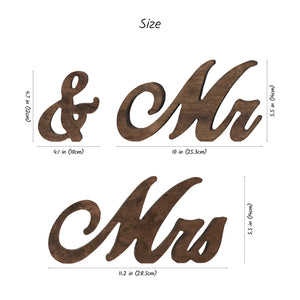 Mr & Mrs Wood Table Signs for Wedding, Farmhouse Wedding Décor, Sweetheart Table Signage, Rustic Party Decorations