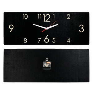 Wooden Wall Clock Black (2 Sizes)