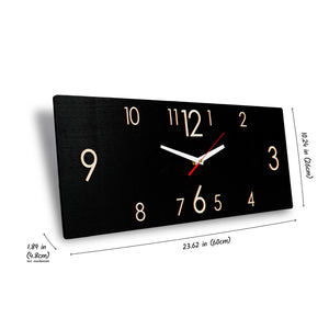 Wooden Wall Clock Black (2 Sizes)