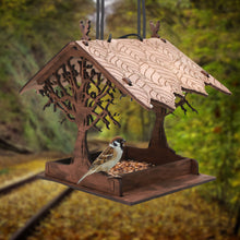 Load image into Gallery viewer, Wooden bird feeder "Oak Tree"